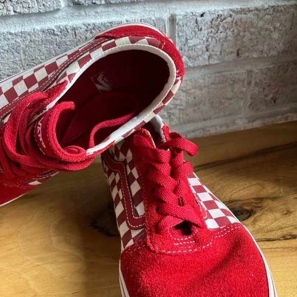 Vans Red and White Check Lace Up - Picture 6 of 7